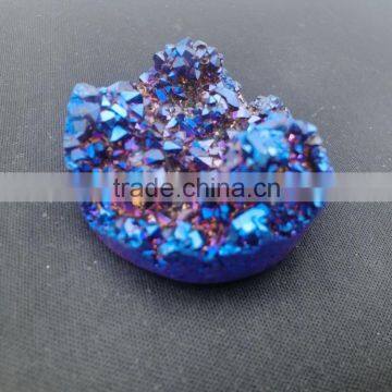 Assorted double Electroplated Druzy Loose Cabochon, Titanium Coated Oval Shape Cabochon