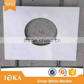 Snow White Marble Bathroom Vanity Top