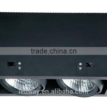 2*60W LEDWAY LED Indoor Two-head Wide Trim Grille Spot Lamp Without Decoration Plat IP20
