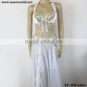 white bellydance costumes professional (XF-055 white)