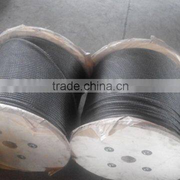 best ungalvanized 7*19 oiled steel wire rope