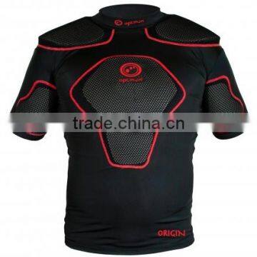 simple style Rugby protection padded top short American Football pro combat compression gear padded protection wear