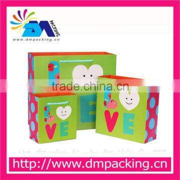 lovely children garment paper bag for kid gift