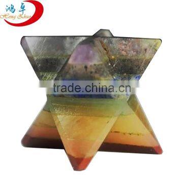 semi-precious stone star 8 point chakra merkaba stone stars