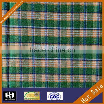 cheap factory cotton yarn dyed check fabric for men's shorts