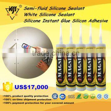 Semi-fluid Silicone Sealant/White Silicone Sealant/Silicone Instant Glue Silicon Adhesive