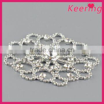 High Quality Garment Accessories Rhinestone Flower Embellishment WRE-255 photo-2