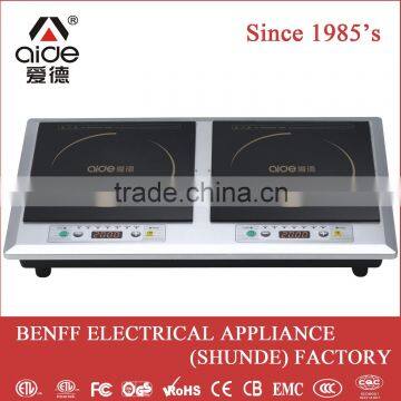 cheaper! timer, power setting button control plastic housing two plate induction cooker
