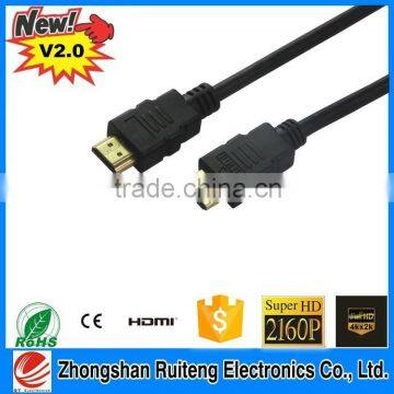 high speed HDMI Cable with ethernet HD1080P 24K gold plate connector