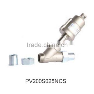 double acting two-way stainless steel pneumatic angle valve