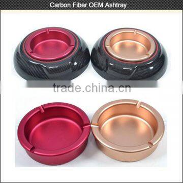 Great design Luxury removable metal ashtray , beautiful metal ashtray with carbon fiber frame