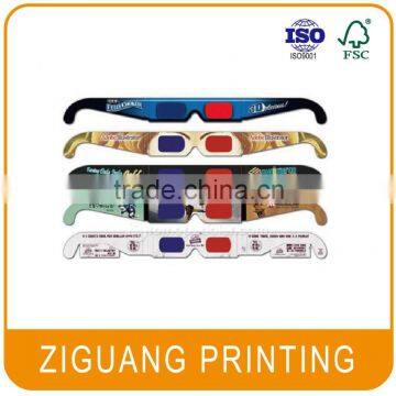 Customized paper passive 3d glasses