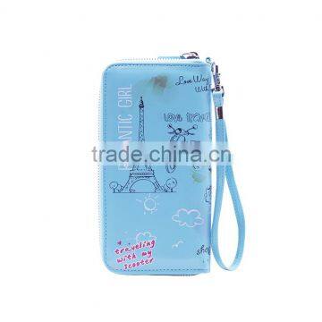 Guangzhou New Design PU Lady Zipper Around Wallet and Purses/Wholesale Fashion Gift photo-2