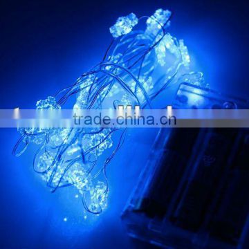 battery operated mini LED fairy light String light Snowflakes shape blue with 3AA