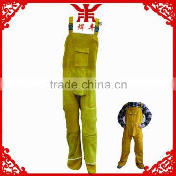 F-3004 100% cow split fire-proof leather clothing for welding/welding apparel/protective clothing/coveralls