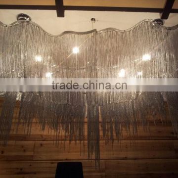 Silver color Aluminium Chain Lighting Chandelier/Aluminium Suspension Light