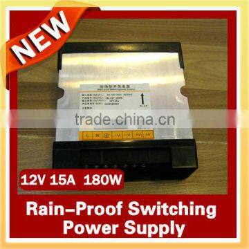 Rainproof Switching Power Supply 12V 15A Adapter 180W IP65 Rain Proof Voltage Converter Outdoor CE RoHs High Quality