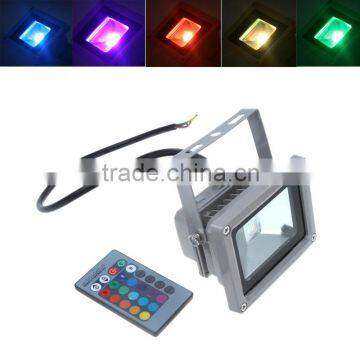 10W RGB LED Flood Light Waterproof Landscape Lamp 16 Different Colors Floodlights AC 110-240V Smooth/Flash/Fade/On/Off Modes