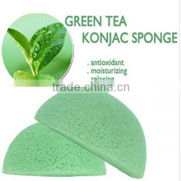 Skin Care Product/100% Natural Konjak Sponge/Tea Green Konjac Sponge