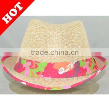 Custom hand made natural straw hats , paper hats