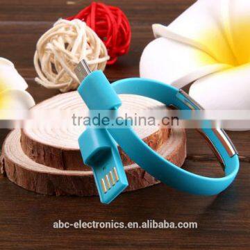 2016 New design bracelet customize logo bracelet usb cable for Iphone