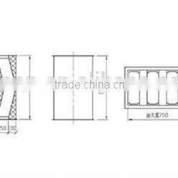 Hipped Plate Construction Muffler for HVAC