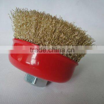 crimped wire bench grinder brushes with arbor hole