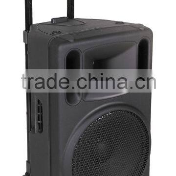 portable rechargeable battery speakers for live show with MP3 player with plastich handle audio pro speaker