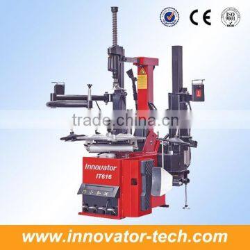 Advanced hydraulic tire changer with two help arms