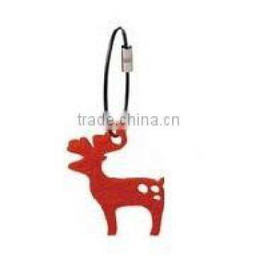 Eco-friendly Tiny Fashion Felt Christmas Hanging Key Chain