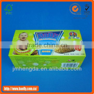 Fashion new style useful folding paper high stiffness baby food packaging