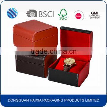 New design single plastic leather mens watch gift packaging box