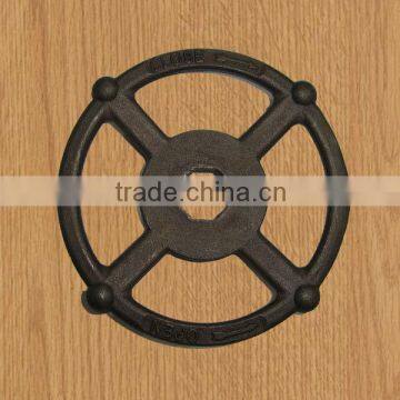 carbon steel straight four-spoke round hole handwheel for valve(manufacturer)