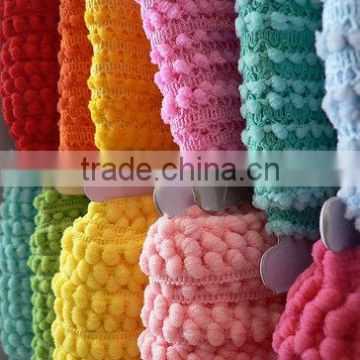 bulk package 50yards/card Mix color Pompom Ball Trim                        
                                                Quality Choice