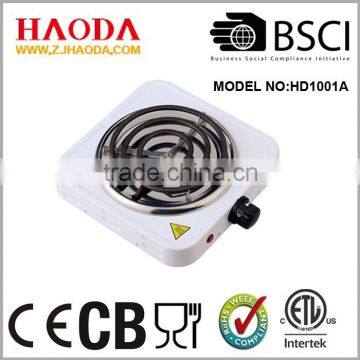 1500W Electric Spiral Coil Stove and Tuble Hot Plate