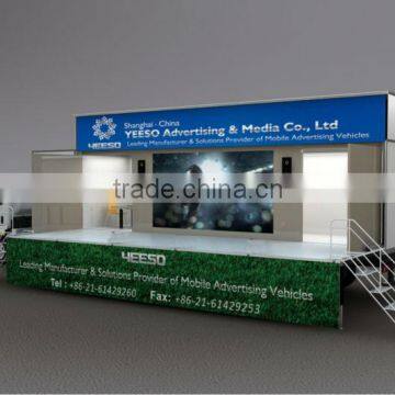 9m * 3.5m stage truck, LED container for big events and road show, fresh forged in china factory