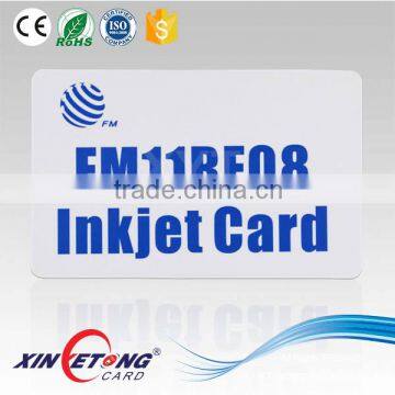 F08 Chip Print RFID Cards NFC White Printable Card