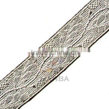 Military Silver Braid with Ornaments