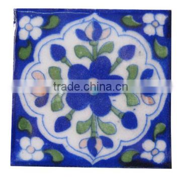 Blue Floral Blue Pottery Tiles Glazed Tiles Swimming Pool Tiles Online