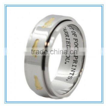 Golden Footprints In The Sand Spinner Ring