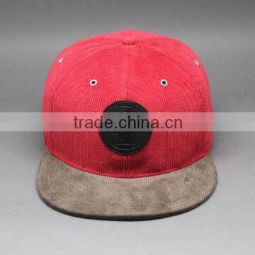 WHOLESALE PU LEATHER LOGO BRIM SNAPBACK HAT CUSTOM LOGO photo-2