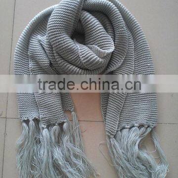 Refeshing Fashionable Plain Knitting Cashmere Feel Acrylic Scarf For Women