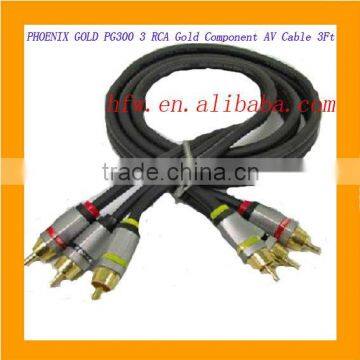 PHOENIX GOLD PG300 3 RCA Gold Component AV Cable 3Ft