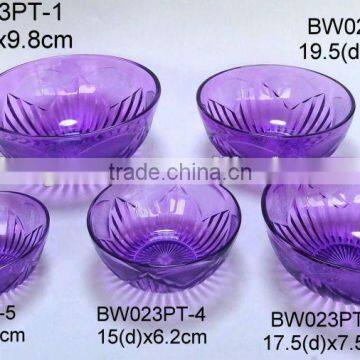 BW023PT painted glass bowl