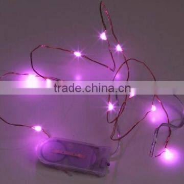 Battery Purple Color LED Christmas Fairy Lights