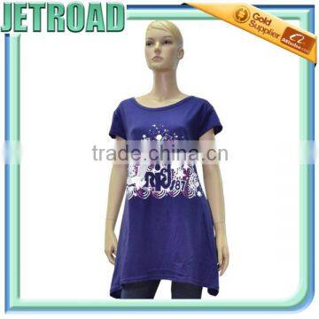 Women's Flared Bottom Hip Long Blouse Cap Sleeves Designs for Plus Size Women photo-4