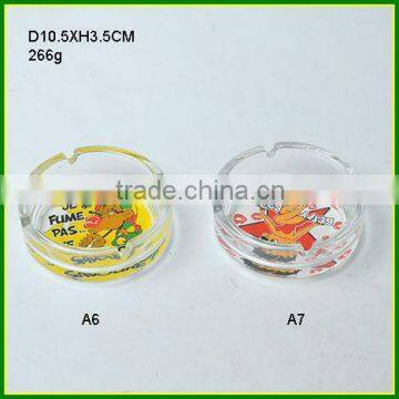 Round Printed Glass Ashtray