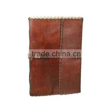 Precious Stone With Stitching Journals Blank Soft Paper Leather Journal Diary