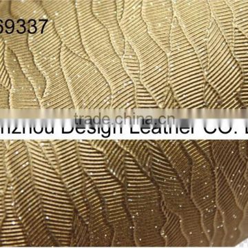 Embossed pvc atificial leather & synthetic leather for lndoor decoration in WenZhou