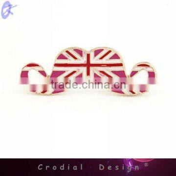 2013 New Products Red Oil Drip Union Jack Mustache O Rings Jewellery For Women
